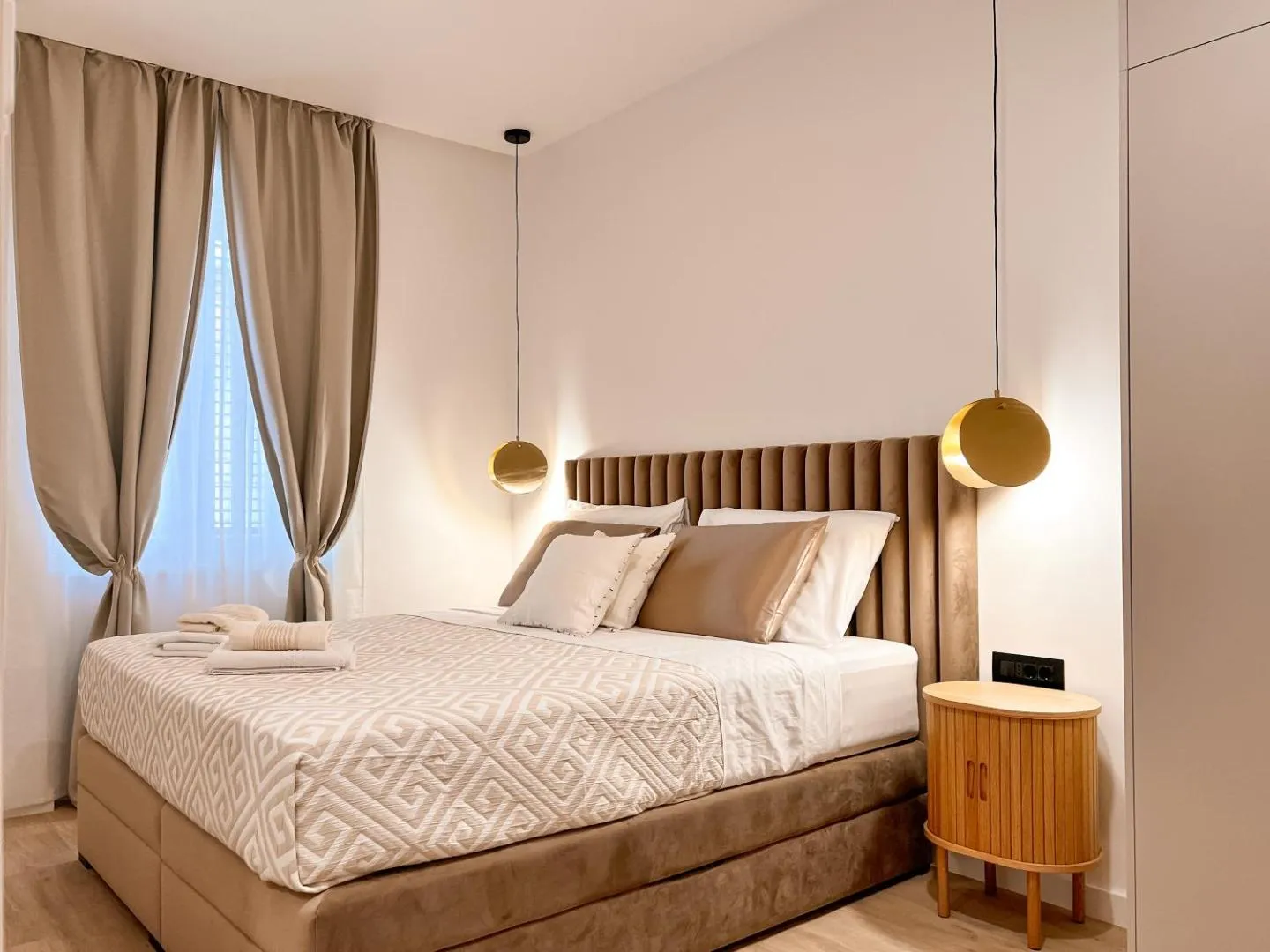 More - Bedroom with curtains drawn