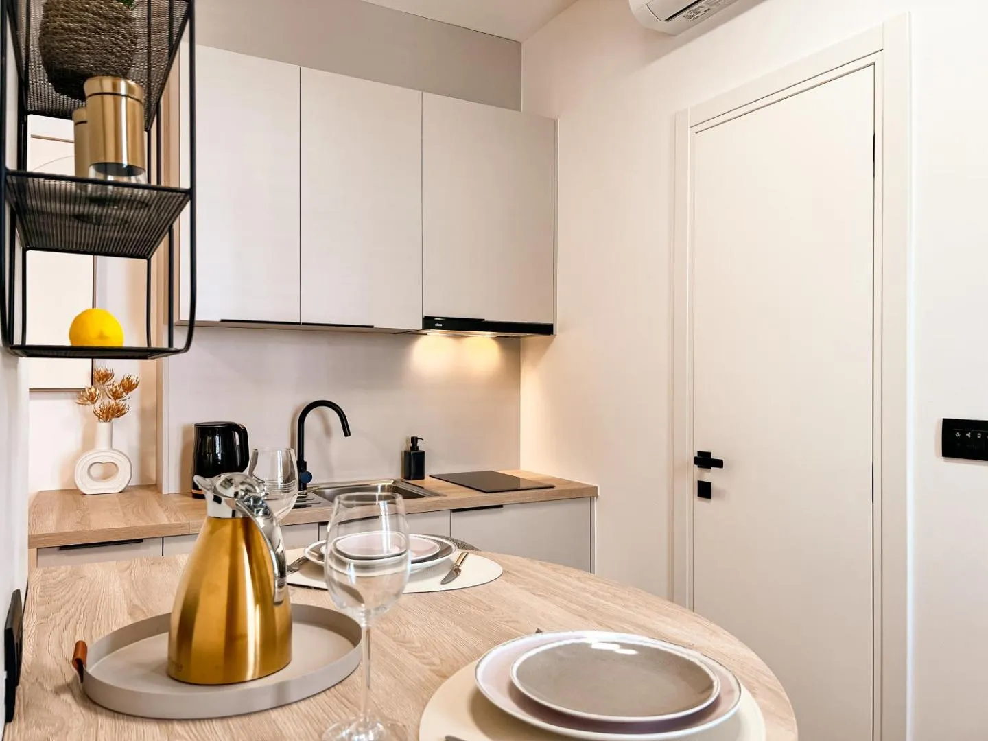 Amore - Kitchen with a gold kettle