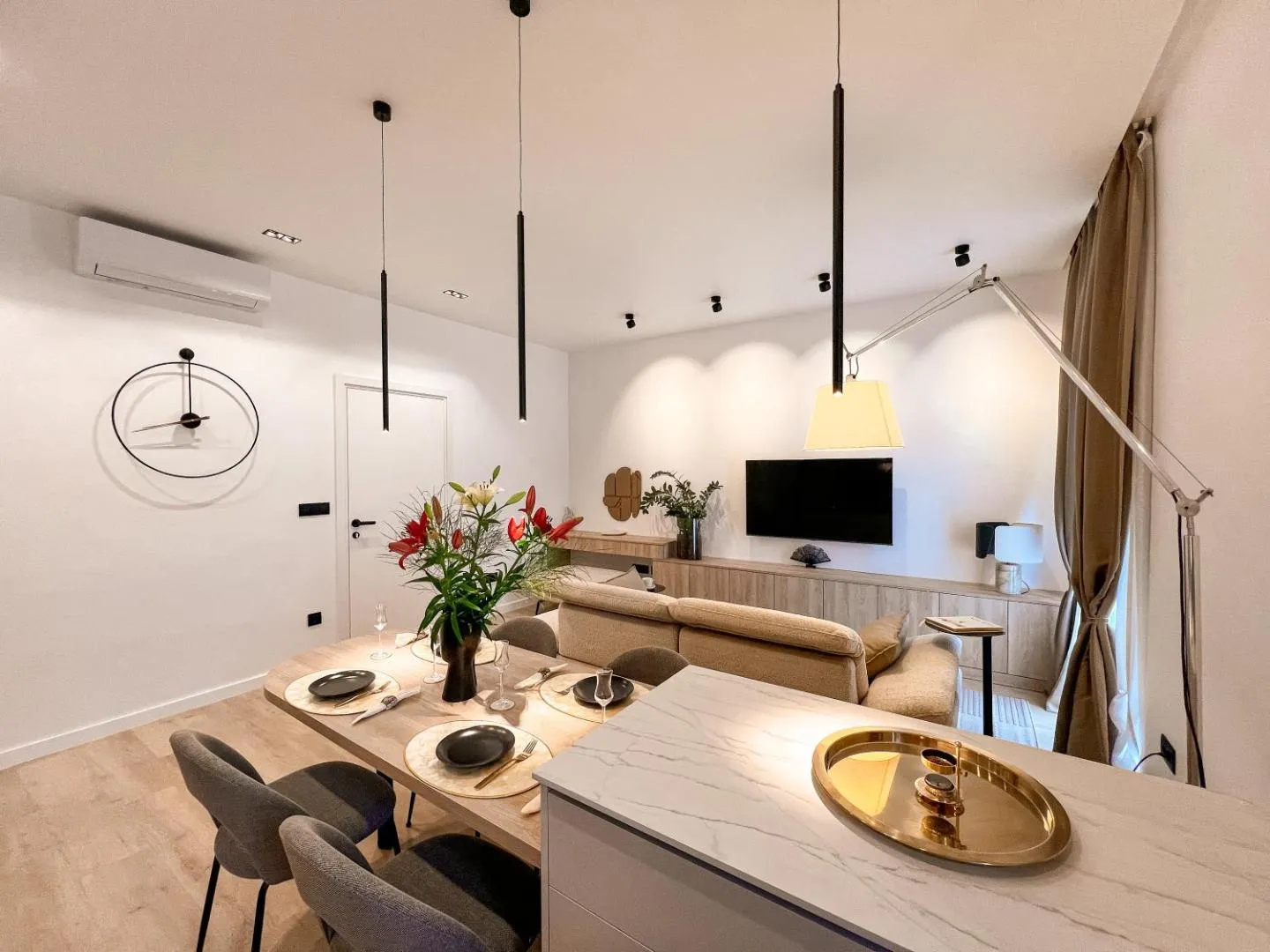 More - Wide view of the living room